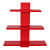 Red Mounted  Wall Shelves Rack - rear_view