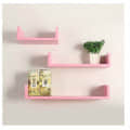 Blanc Wooden U Shape Wall Shelves (Pink) - photo