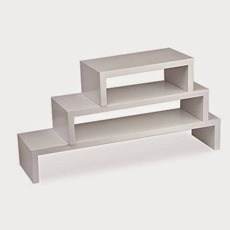 Ballon Wooden U Shape Wall Shelf In White