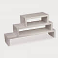 Ballon Wooden U Shape Wall Shelf In White - top_view