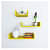 Ballon Wooden U Shape Wall Shelf  (Yellow) - photo