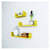 Ballon Wooden U Shape Wall Shelf  (Yellow) - rear_view