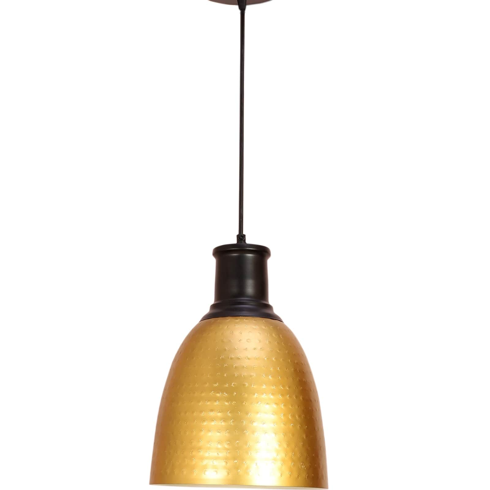 Brass & Black Hanging Lamp - rear_view