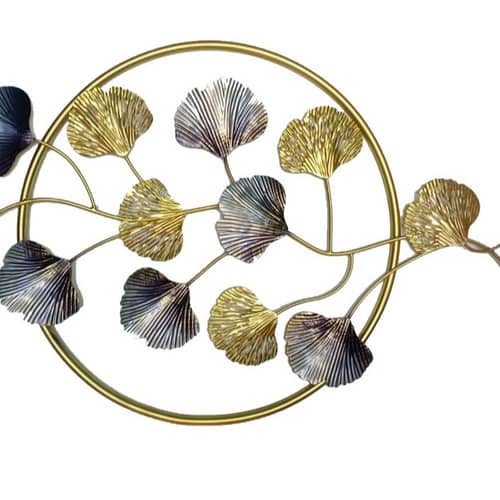 ginkgo floral leaves Decor Metal Wall Art