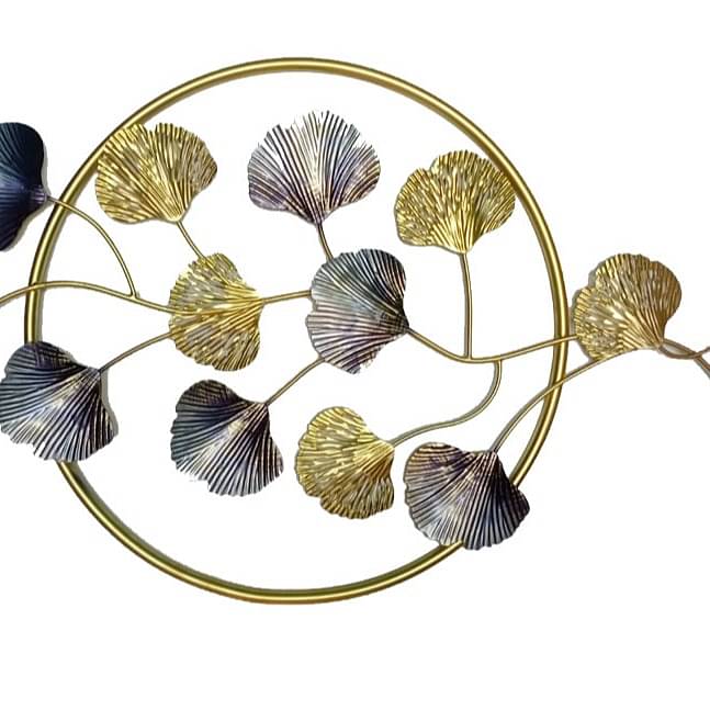ginkgo floral leaves Decor Metal Wall Art