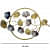 ginkgo floral leaves Decor Metal Wall Art - rear_view
