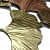 Ginkgo Leaf  floral Gold Metal Wall Art - front_view