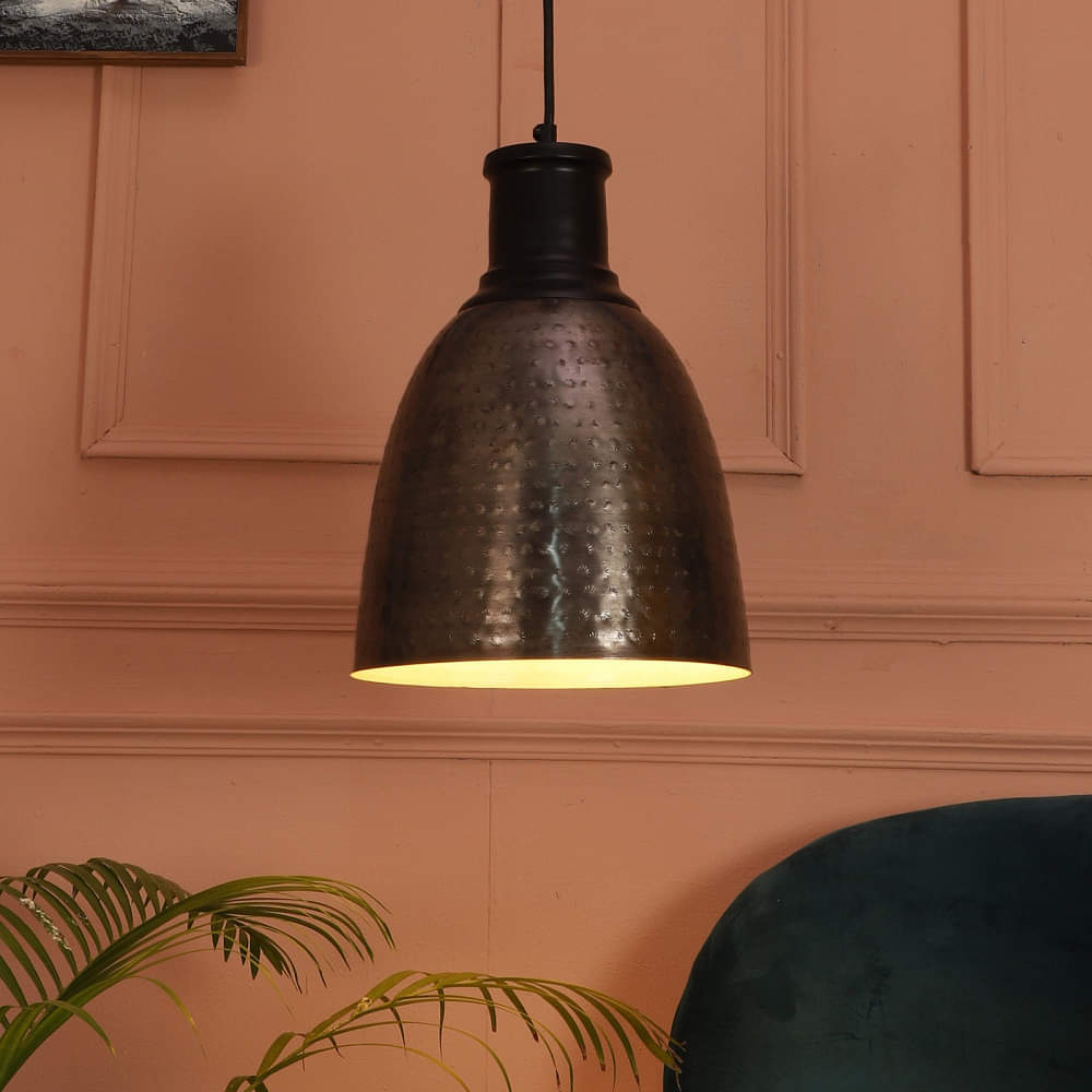 Antique & Black Hanging Lamp - photo