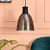 Antique & Black Hanging Lamp - top_view