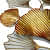 Golden Round Metal Wall Art Wall Hanging - front_view