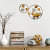 Golden Round Metal Wall Art Wall Hanging - rear_view