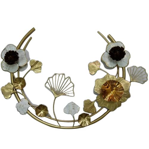 Beautiful Metal Wall Art With Small Flower
