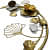 Beautiful Metal Wall Art With Small Flower - top_view