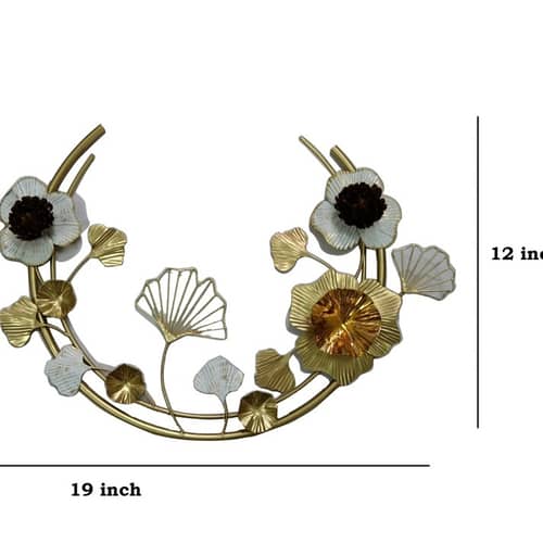 Beautiful Metal Wall Art With Small Flower