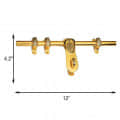 Gold & Silver Finish Brass Door Aldrop - front_view