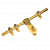 Gold & Silver Finish Brass Door Aldrop - top_view