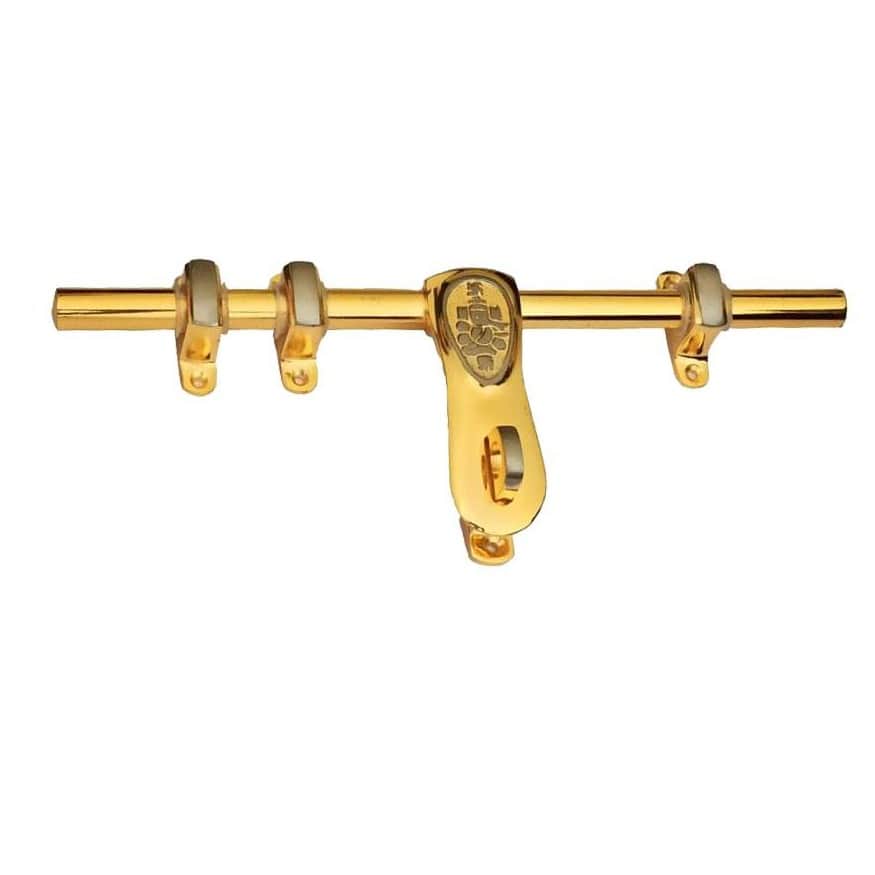 Gold & Silver Finish Brass Door Aldrop - rear_view