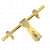Brass Aldrop in Silver & Gold Colour - top_view
