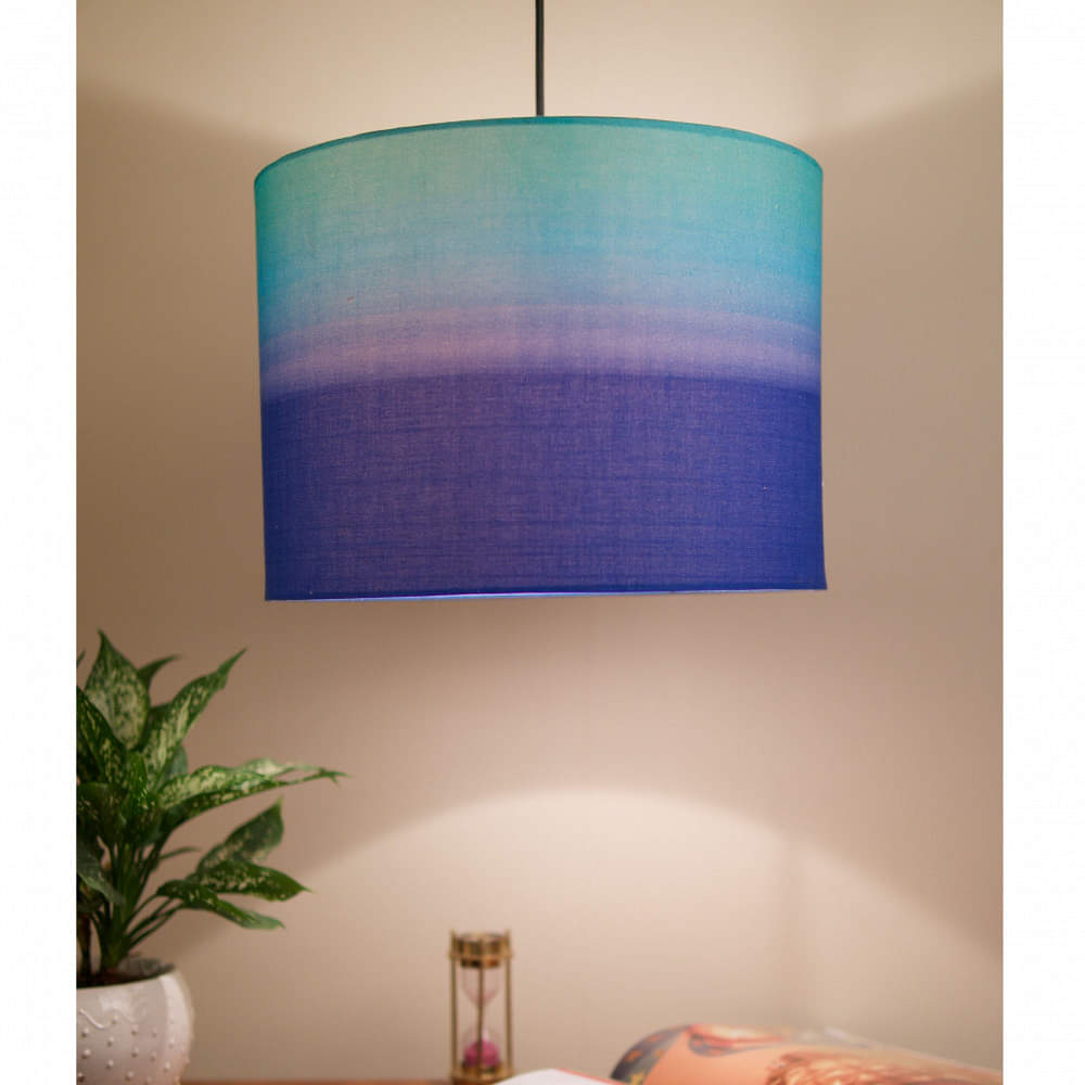 Blue Shaded Printed Hanging/Ceiling Lamp - photo