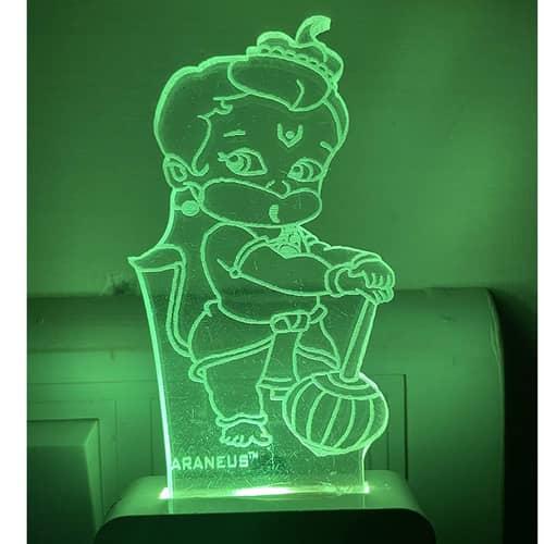 Bal Hanuman 3D Illusion  Night Lamp