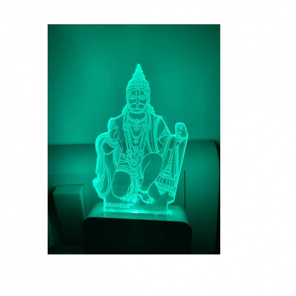 3D Lord Hanuman LED Night Lamp - photo