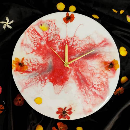 Round Resin Wall Clock 12 inch