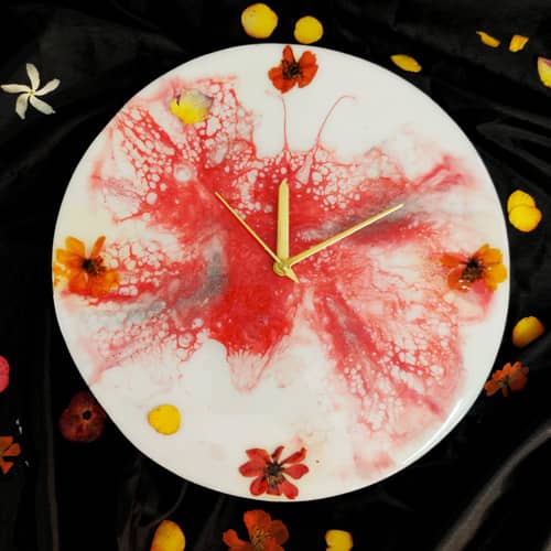 Round Resin Wall Clock 12 inch