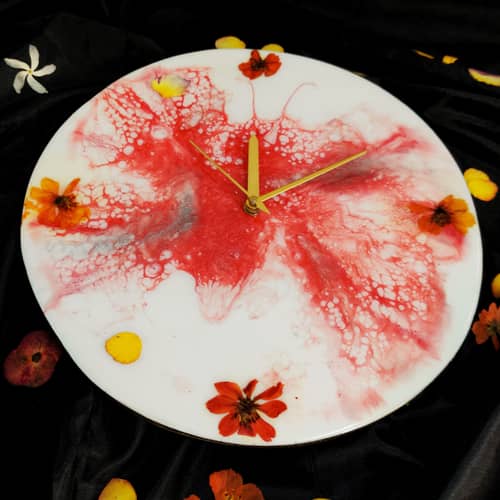 Round Resin Wall Clock 12 inch
