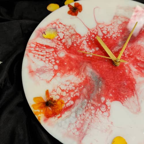 Round Resin Wall Clock 12 inch