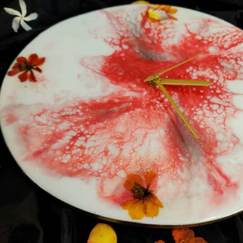 Round Resin Wall Clock 12 inch