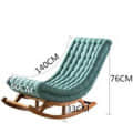 Rocking Cushion Chair (Green) - rear_view