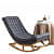 Rocking Cushion Chair (Grey) - rear_view