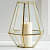 Gold pentagonal Lantern Candle Holder - photo