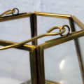Gold pentagonal Lantern Candle Holder - rear_view
