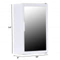 Bourget Bathroom Mirror Cabinet In White - left_view