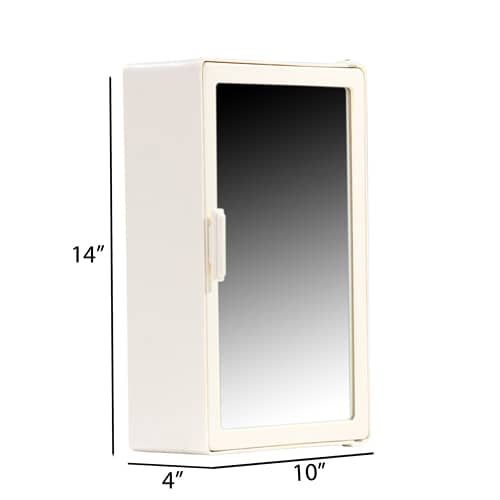 Bourget Bathroom Mirror Cabinet In Beige