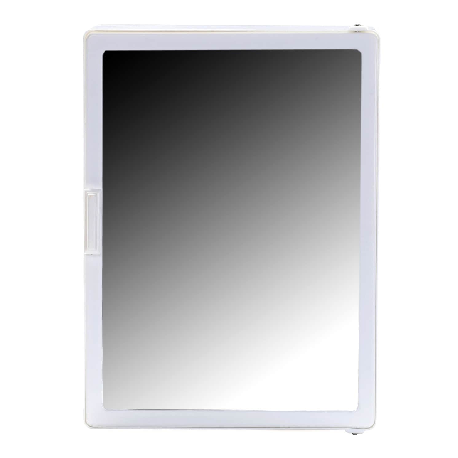 Bourget Bathroom Mirror Cabinet In White - front_view