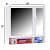 Bourget Bathroom Mirror Cabinet - left_view