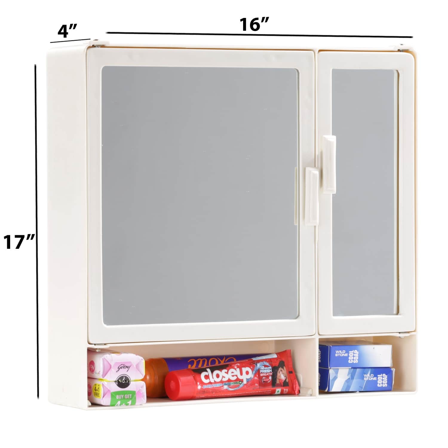Takhzin bathroom cabinet mirror cabinet - left_view