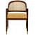 Teak Wood Arm Chair In Walnut Finish - front_view