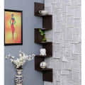 Zigzag Shape Corner Wall Shelf - photo
