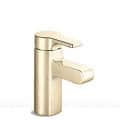 Singulier Lav Faucet Basin Mixer, Without Drain (Vibrant French Gold) - rear_view