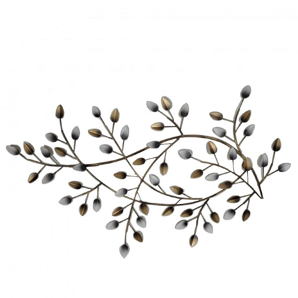 Iron Golden Leaves  Wall Hanging  Art - photo