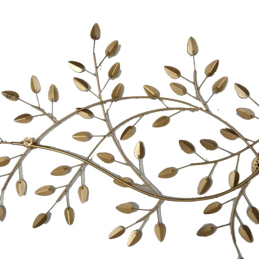 Iron Golden Leaves  Wall Hanging  Art