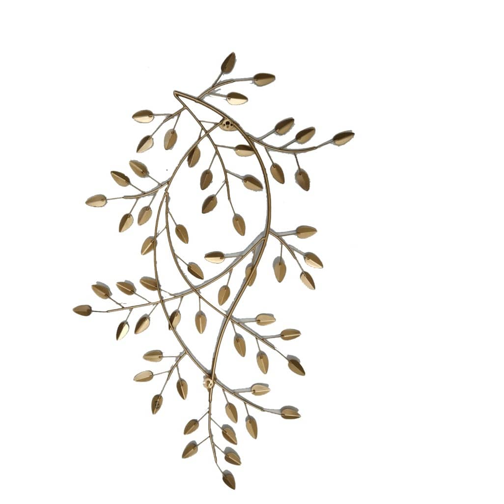 Iron Golden Leaves  Wall Hanging  Art