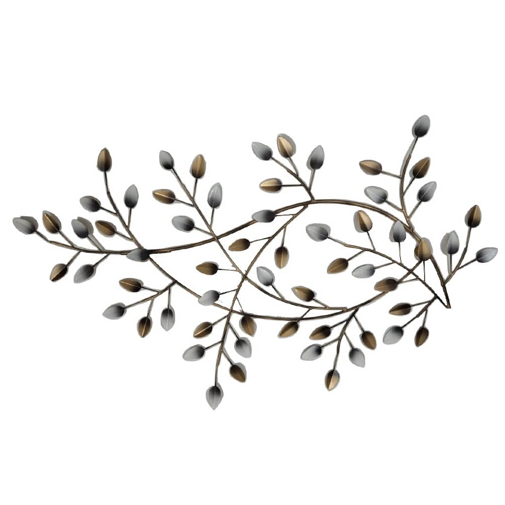 Iron Golden Leaves  Wall Hanging  Art