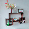 Brown Wall Shelves - rear_view