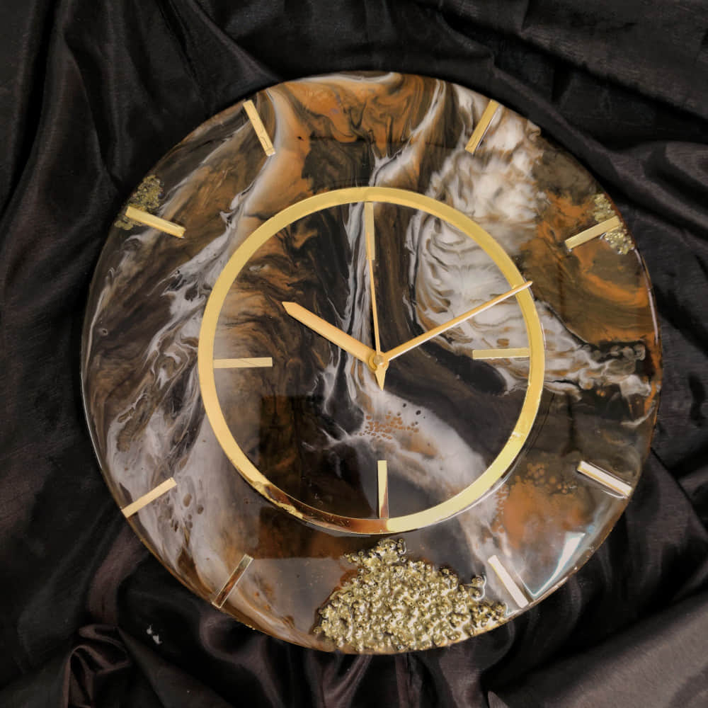 Resin Wall Clock 12 Inch Round trdc010 - photo