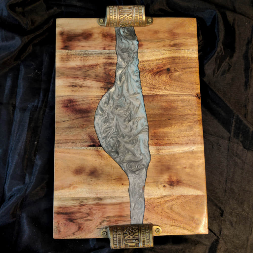 Wooden Resin River Tray TRDWD005 - photo