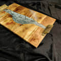 Wooden Resin River Tray TRDWD005 - front_view
